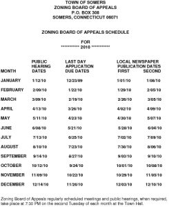 Icon of 2010 ZBA Meeting Schedule